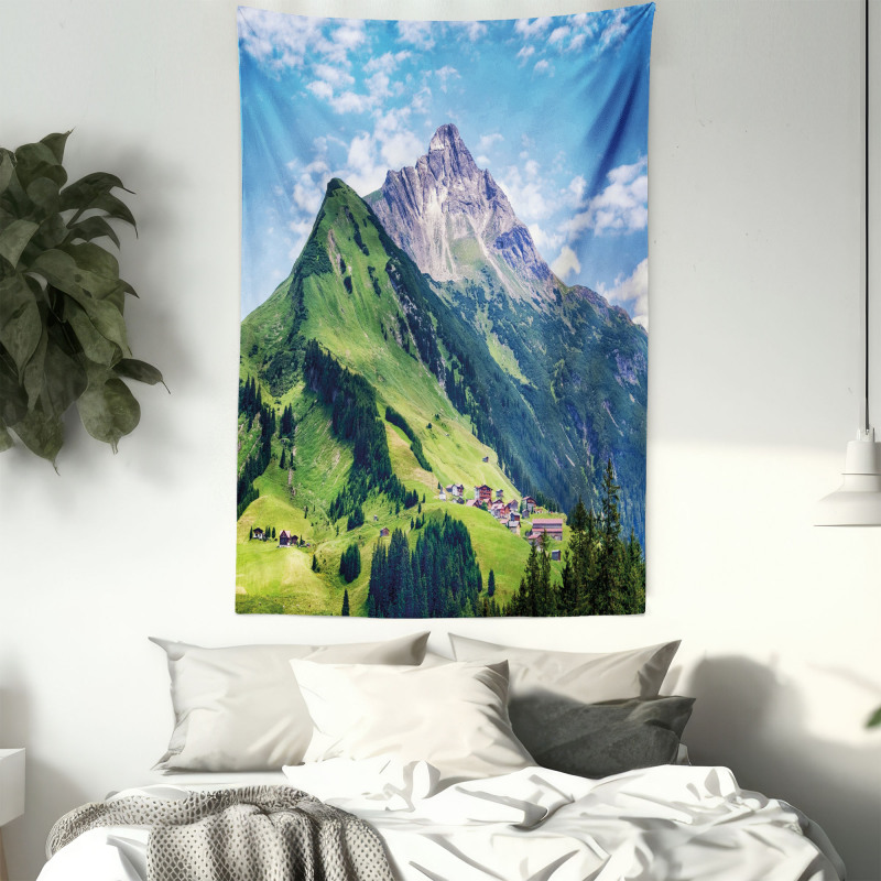 Spring Scene Mountain Tapestry