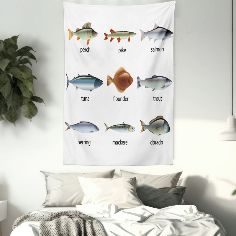 Aquatic Animal Composition Tapestry