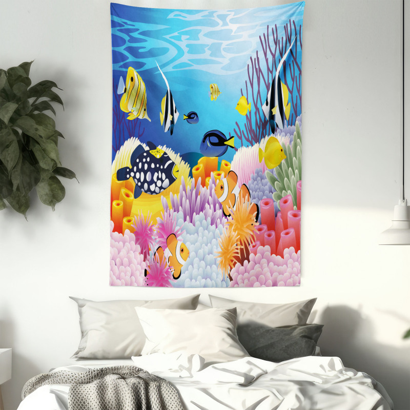 Fish Coral Reefs Tapestry