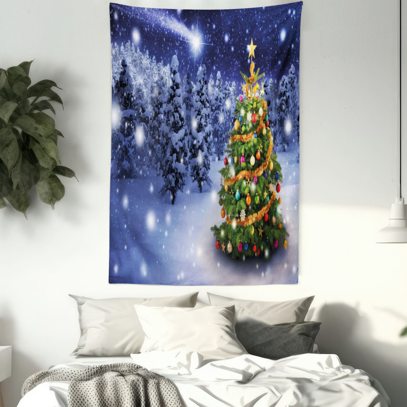 Elf Noel Theme Winter Tapestry