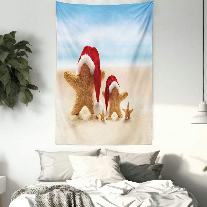 Santa Starfishes Tapestry