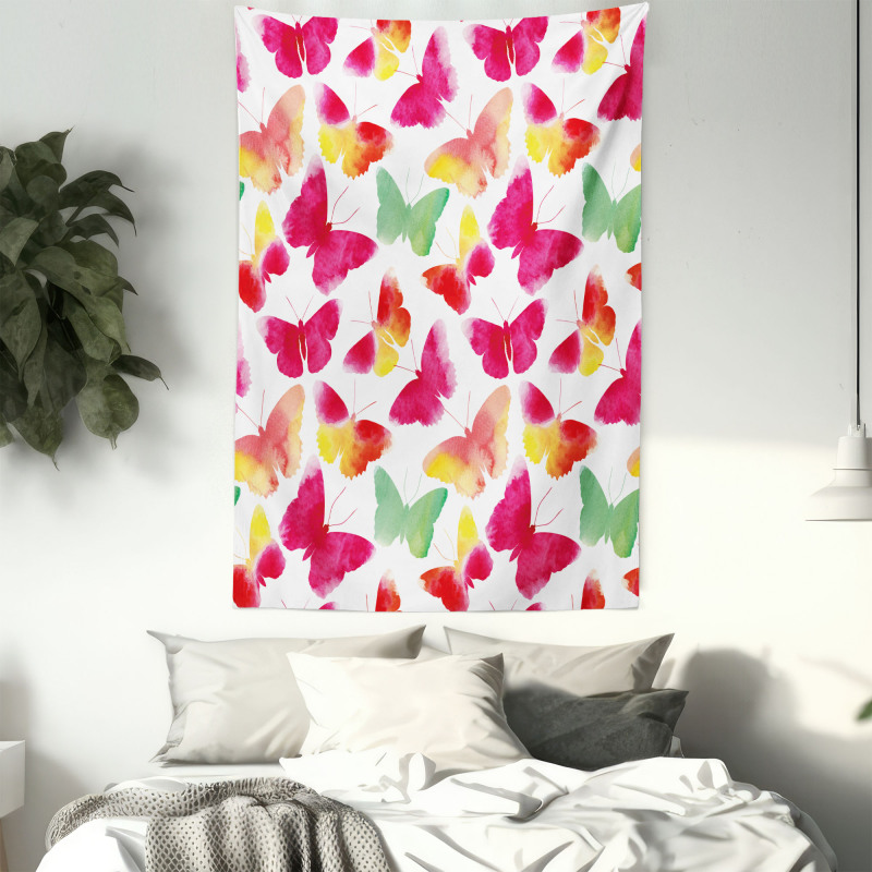 Watercolor Butterflies Tapestry