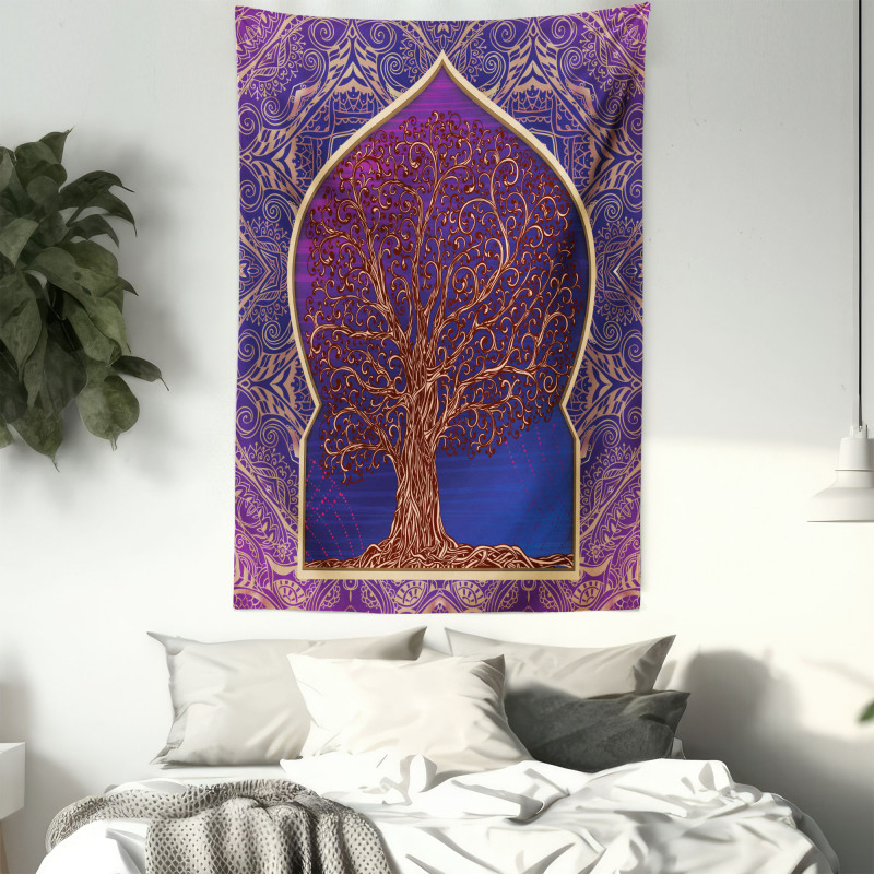 Retro Eastern Branches Tapestry