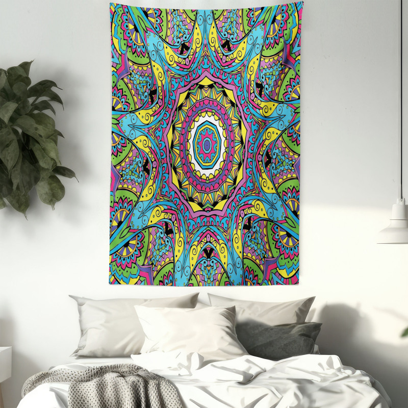 Abstract Hippie Forms Tapestry