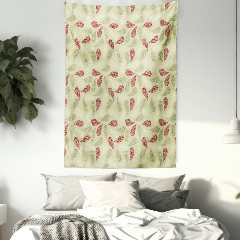 Floral Leaf Pattern Tapestry