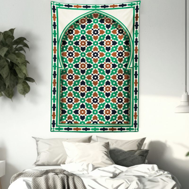 Moroccan Arch with Floral Tapestry