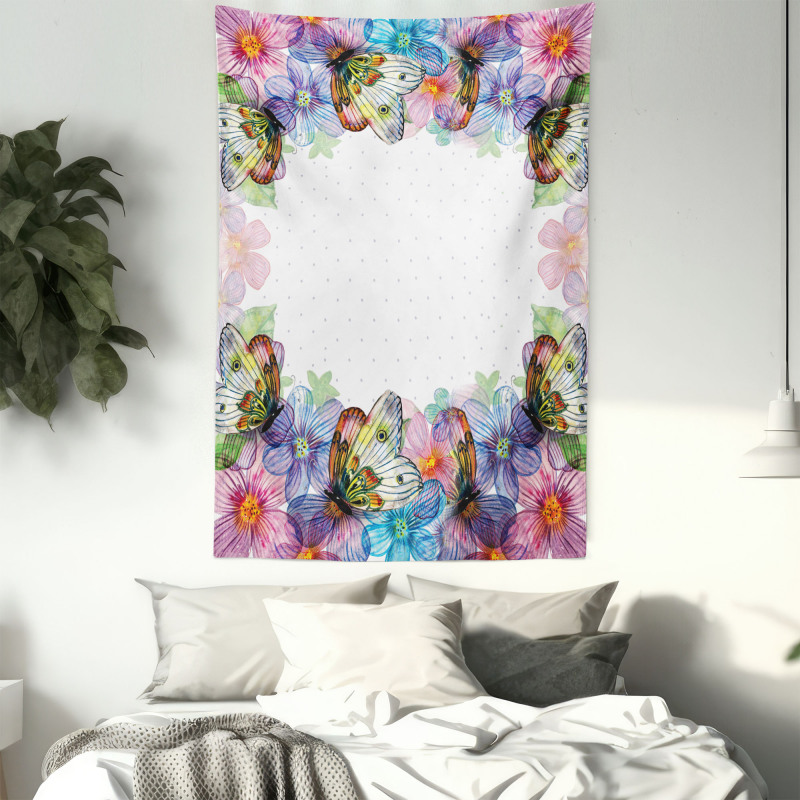 Pastel Tender Butterflies Tapestry