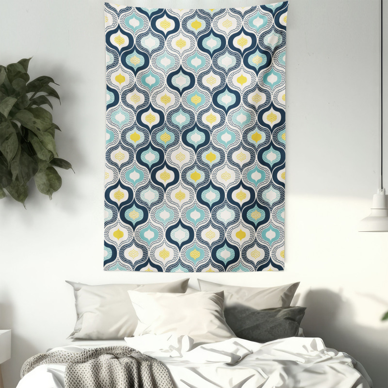 Morrocan Style Dots Art Tapestry