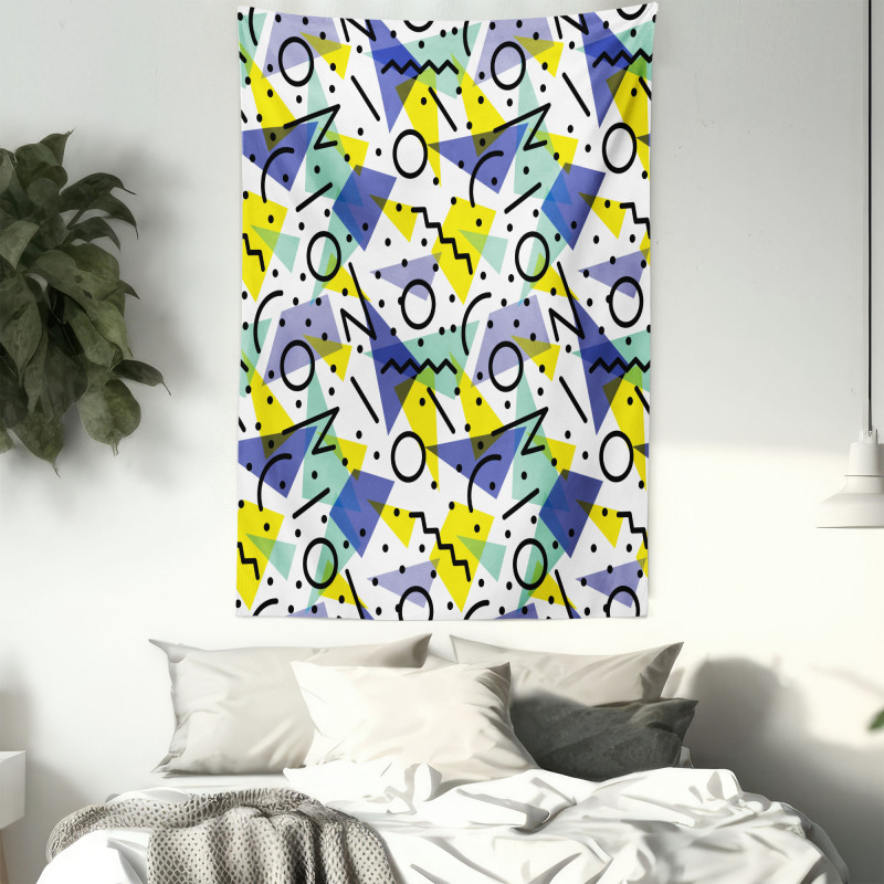 Geometric Retro Theme Tapestry