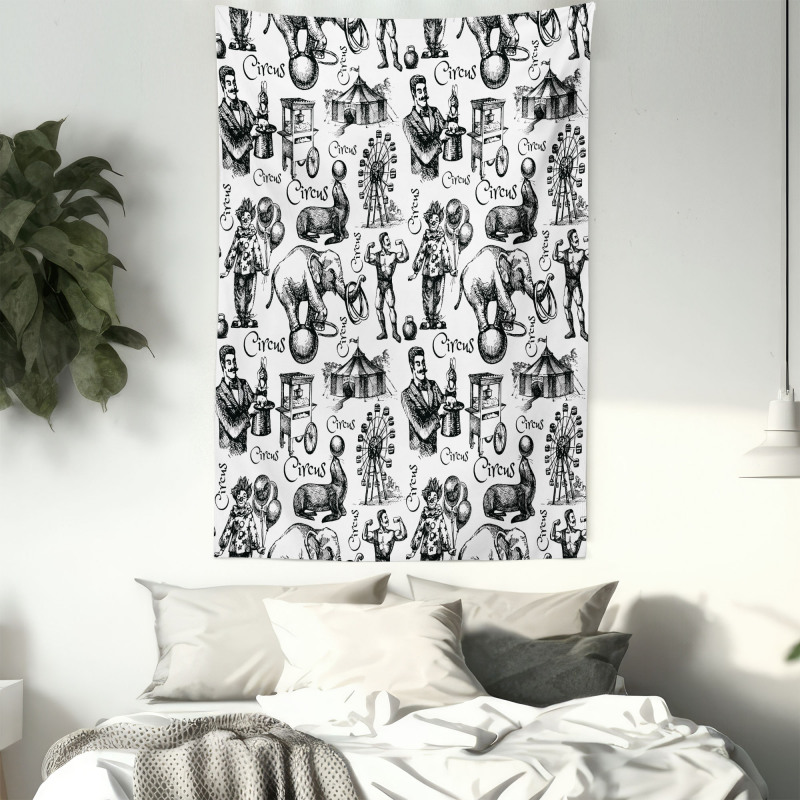 Circus Magician Theme Tapestry