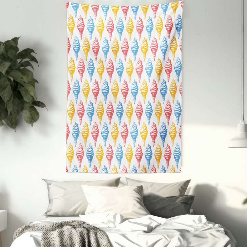 Ice Cream Cones 50s Time Tapestry