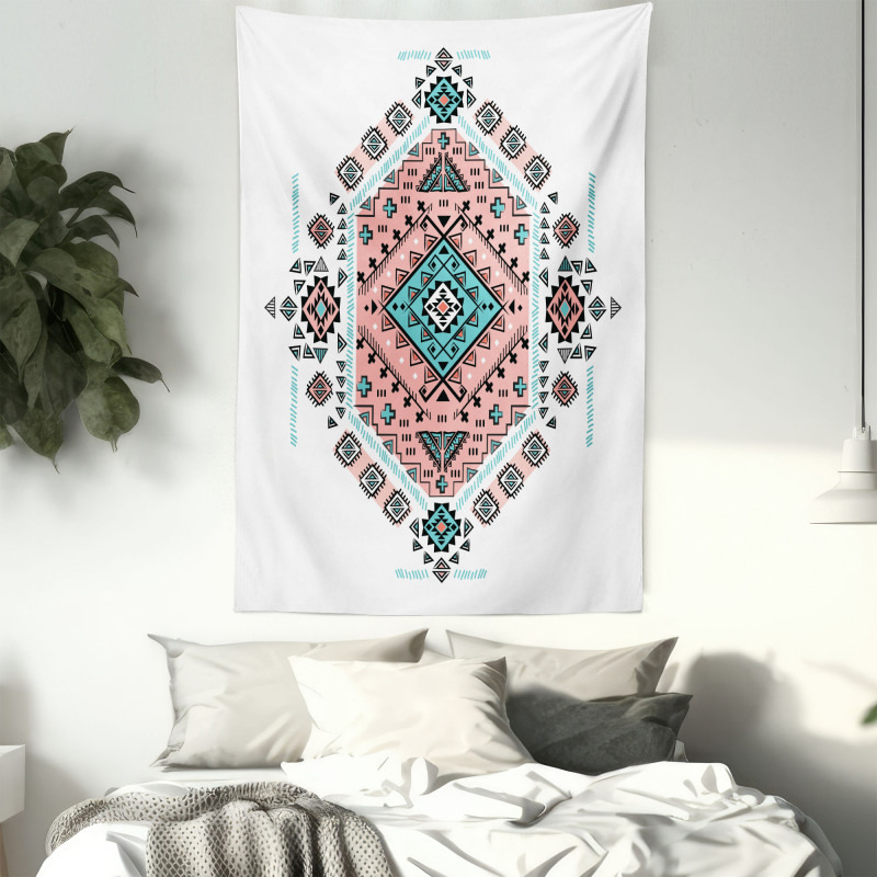 Aztec Native Art Design Tapestry