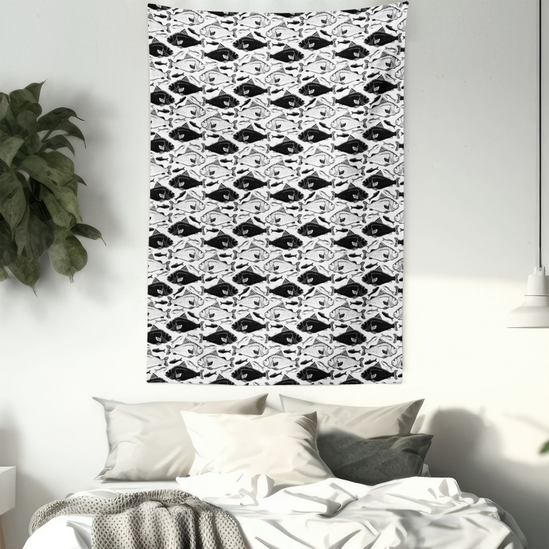 Dotted Fish Retro Fauna Tapestry