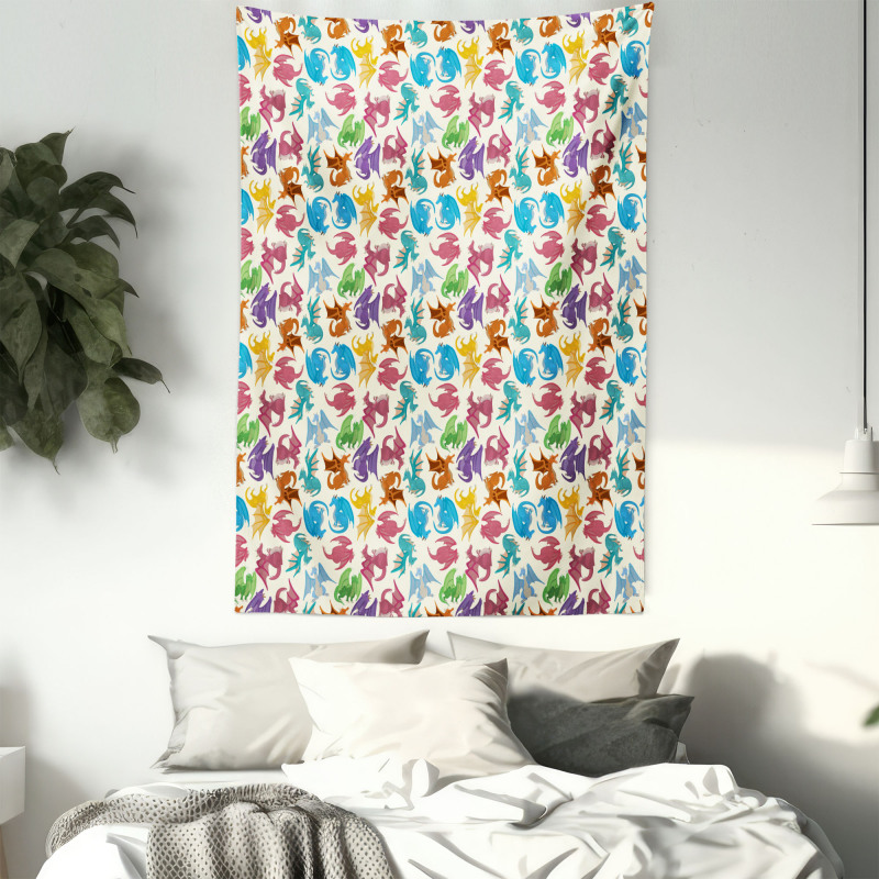Children Pattern Colored Tapestry