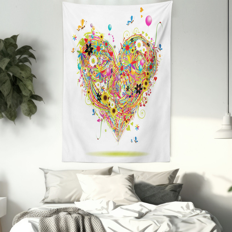 Watercolor Love Tapestry