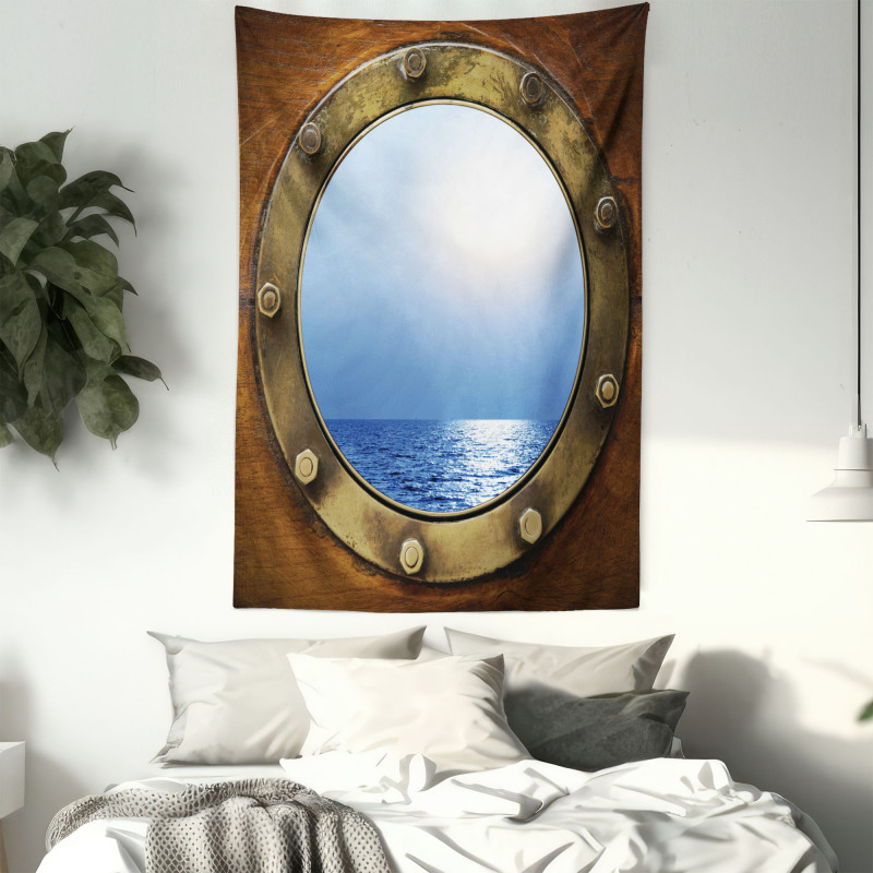 Port Ship Window Theme Tapestry