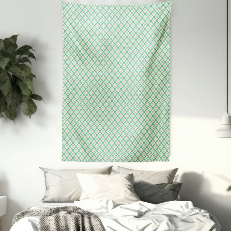 Checked Pattern Lines Tapestry