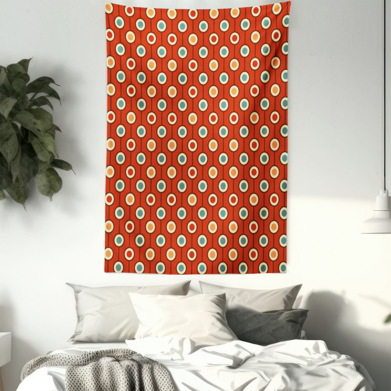 60s Style Hippie Dots Tapestry