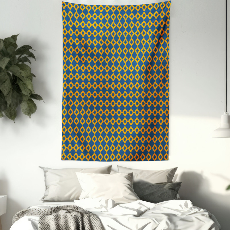 Squares Chain Mesh Tile Tapestry