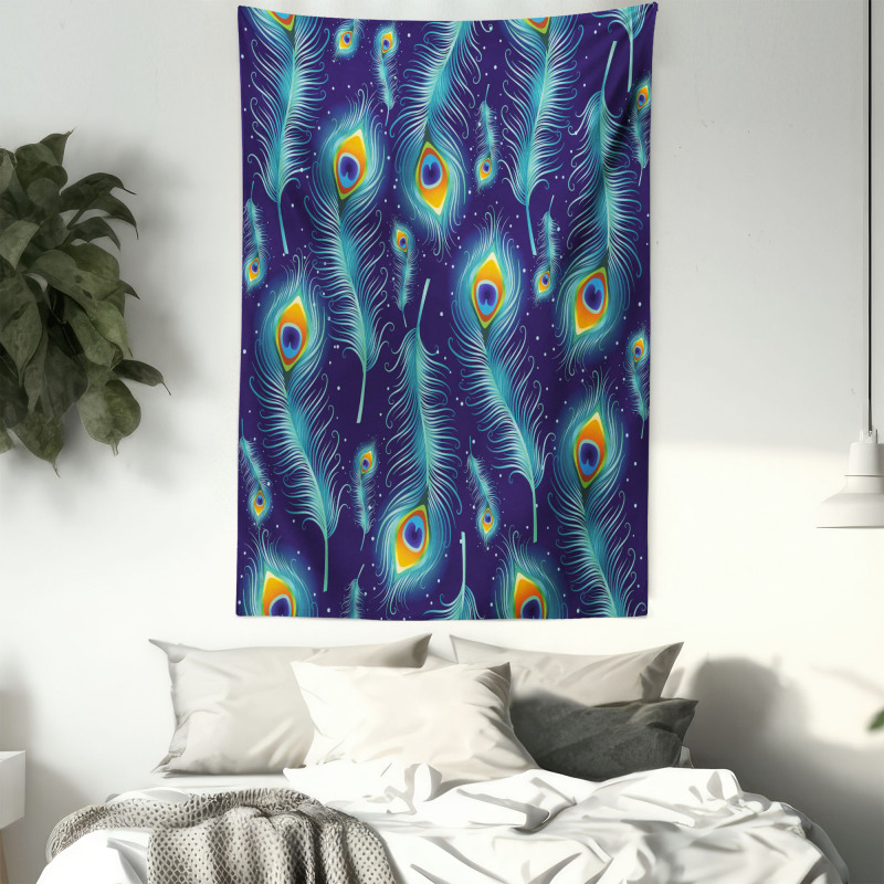 Peacock Bird Feathers Tapestry