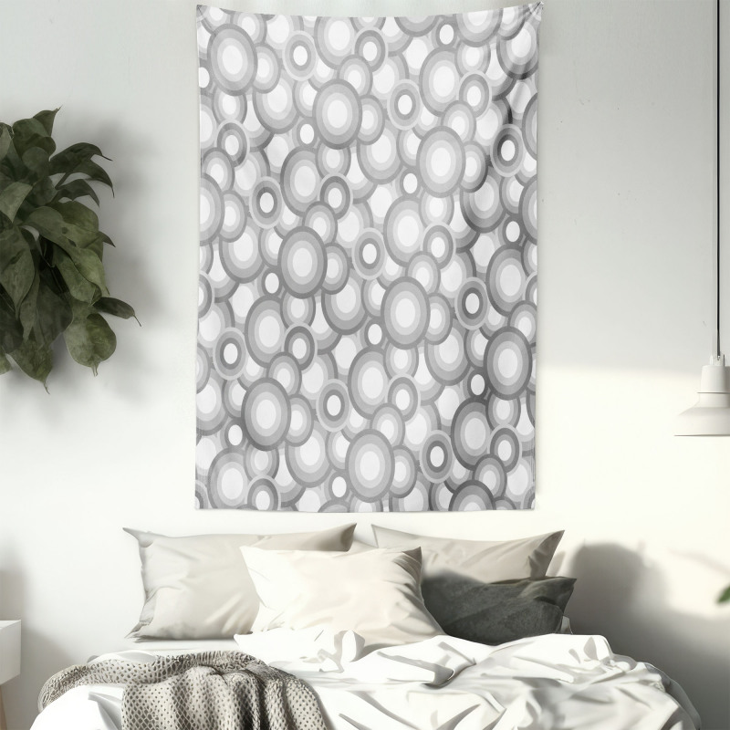 Grey White Balls Rounds Tapestry