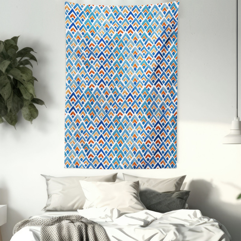 Chevron Watercolor Art Tapestry