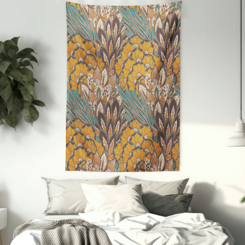 Flowers and Peacock Tapestry