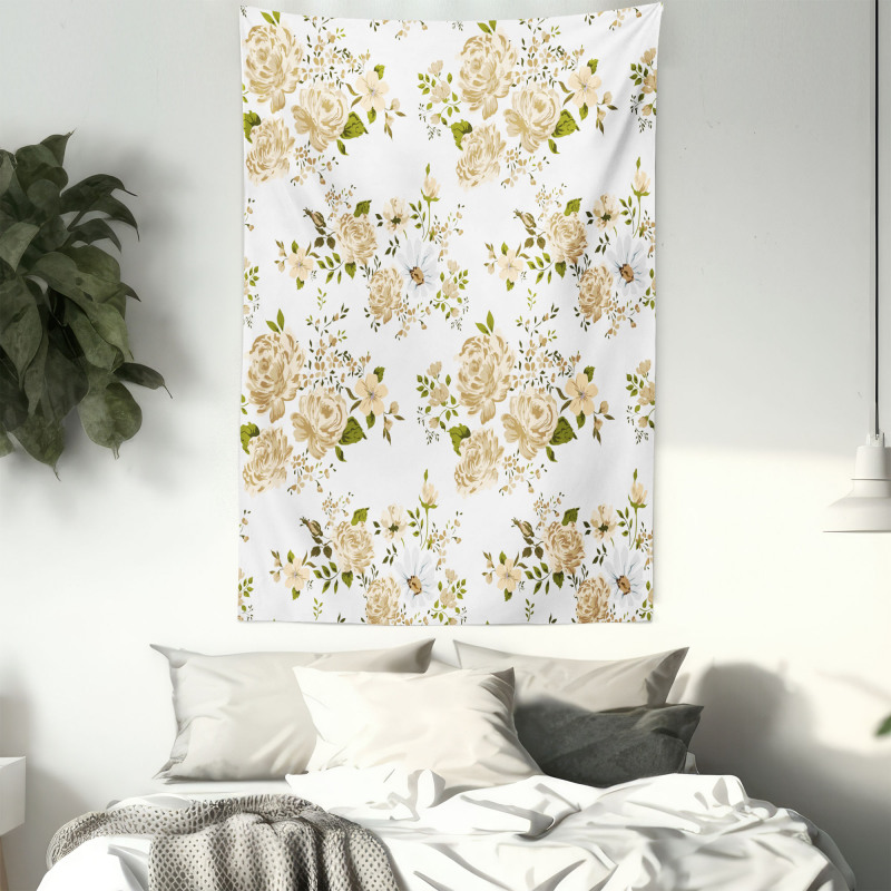 Floral Roses Vector Tapestry