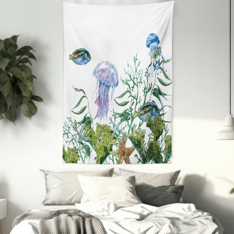 Seaweed Jellyfish Fish Tapestry