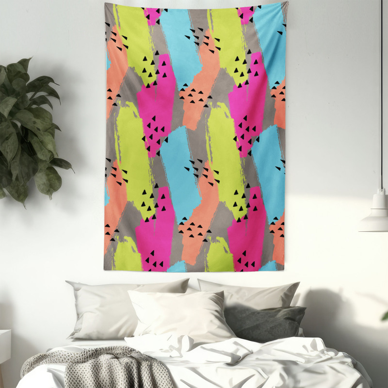 Abstract Colors Triangle Tapestry