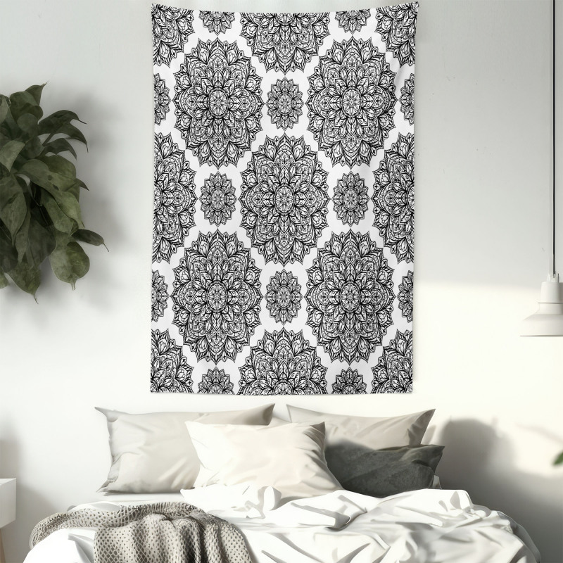 Oriental Mandala Design Tapestry