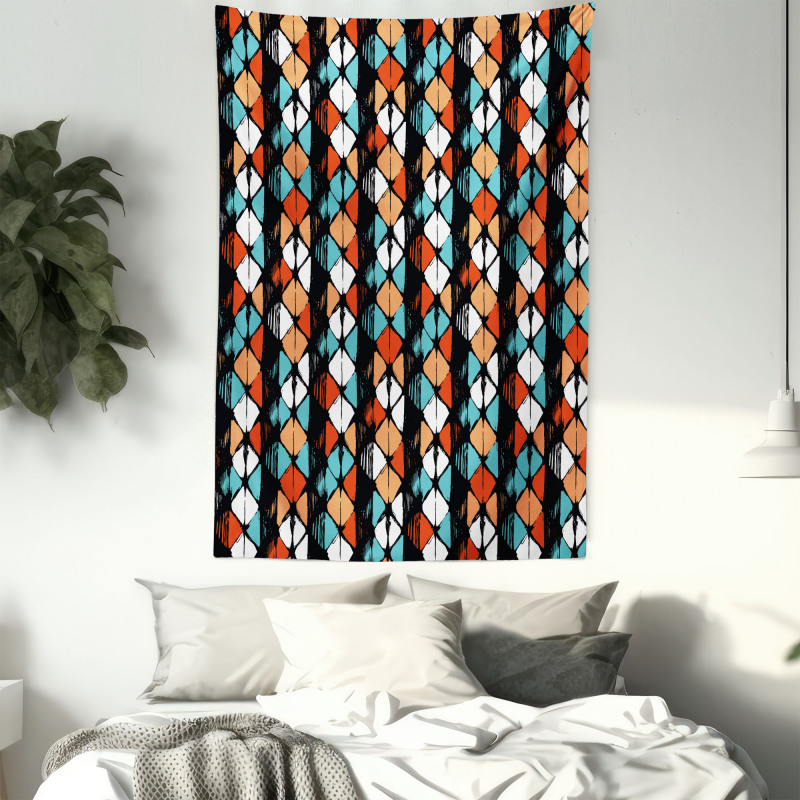 Modern Hexagon Design Tapestry