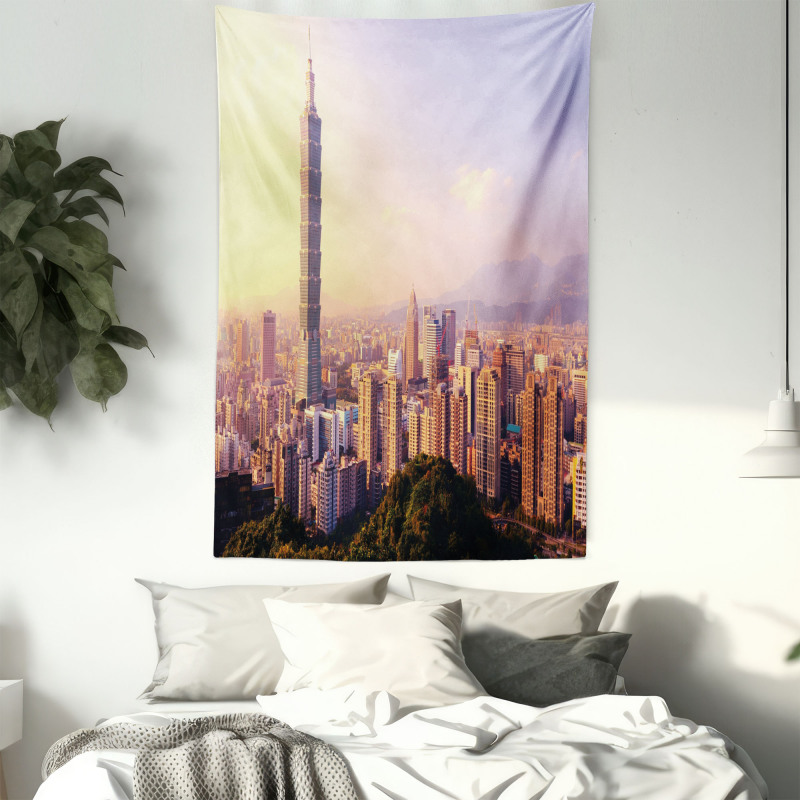 Skyline Taipei Taiwan Tapestry