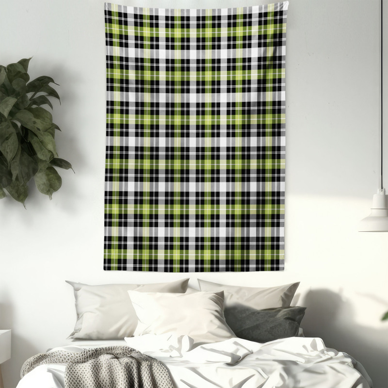 Vertical Square Lines Tapestry