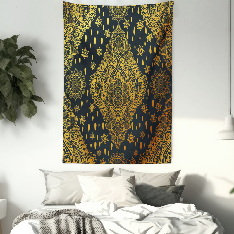 Boho Paisley Folklore Tapestry