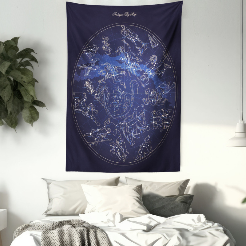 Antique Sky Map Tapestry