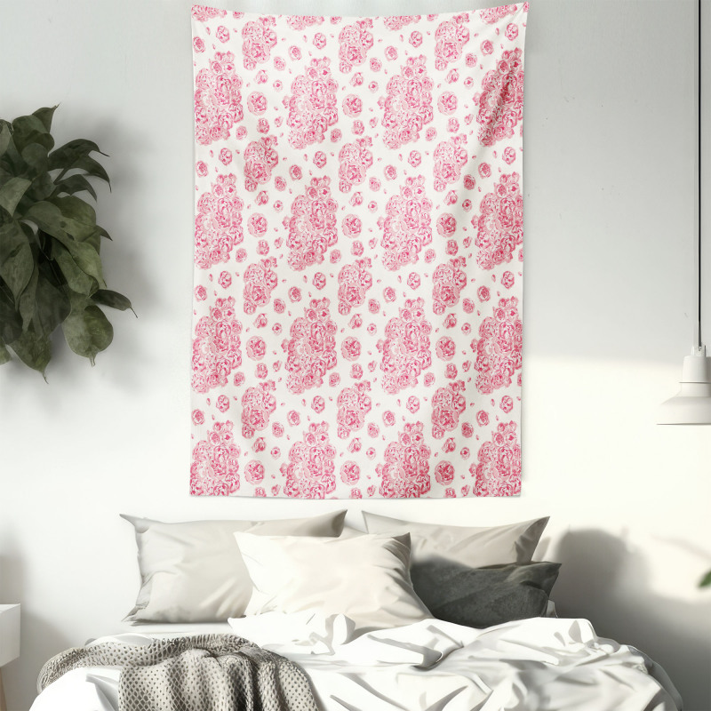 Peonies English Roses Tapestry