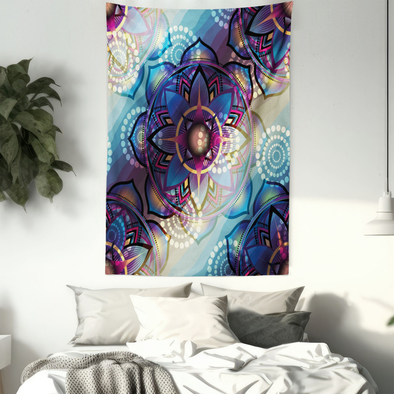 Diagonal Gradient Lotus Tapestry