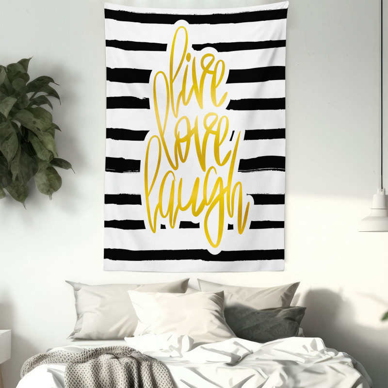 Stripes Text Tapestry