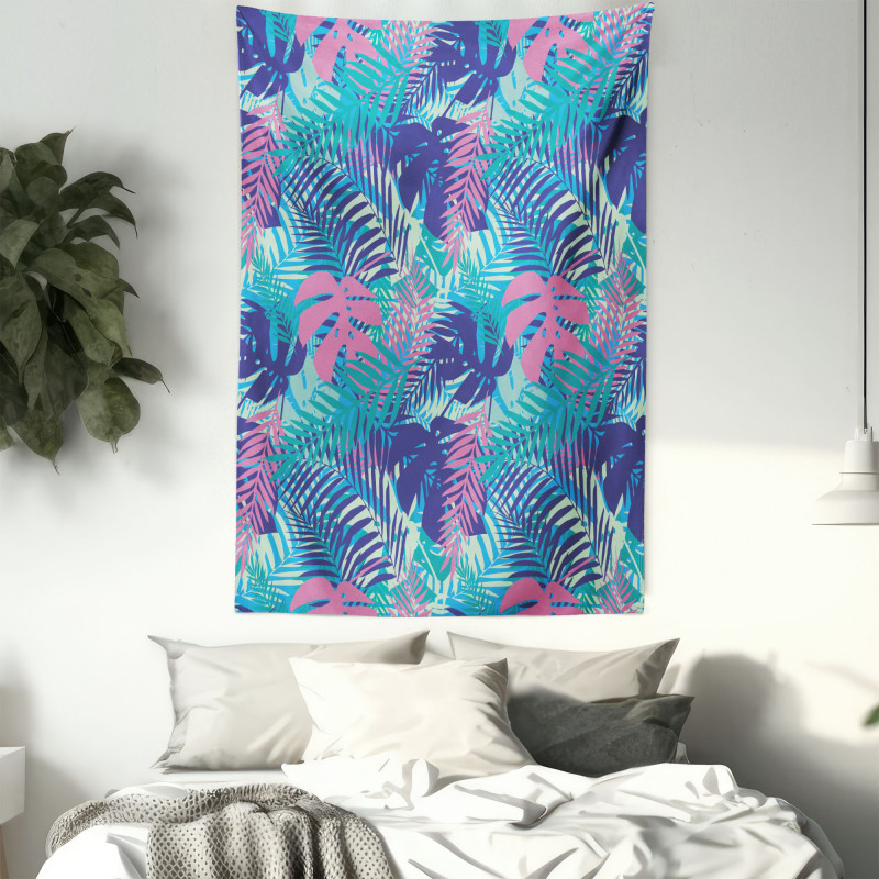 Vivid Colored Island Flora Tapestry