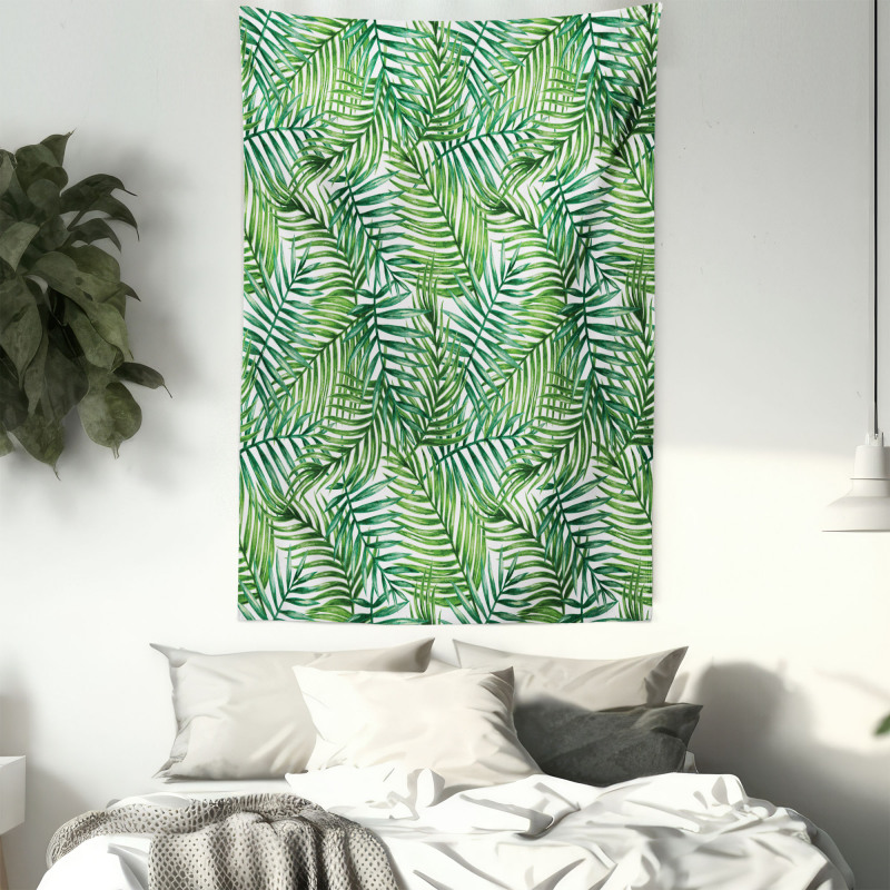 Botanical Wild Palm Trees Tapestry