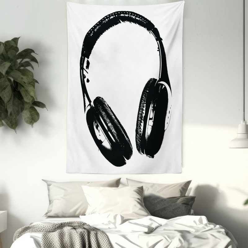 Grunge Headphones Fun Tapestry