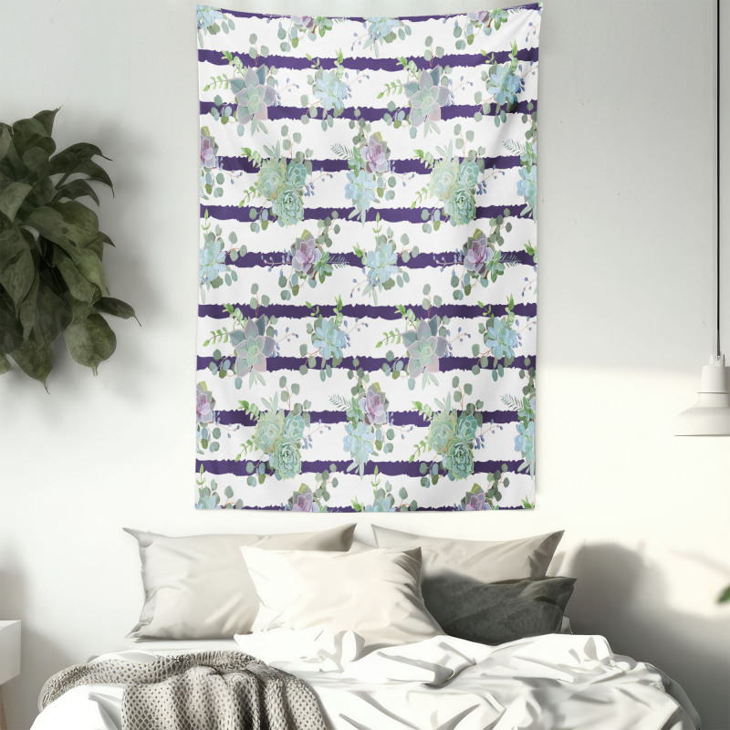 Natural Cactus Pattern Tapestry