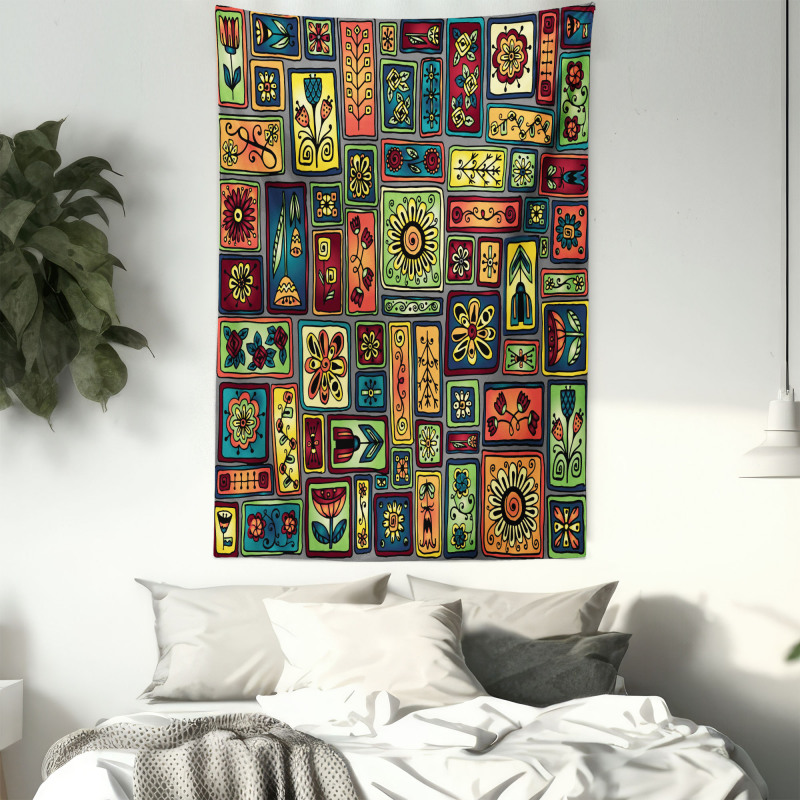 Leaves and Hearts Tapestry