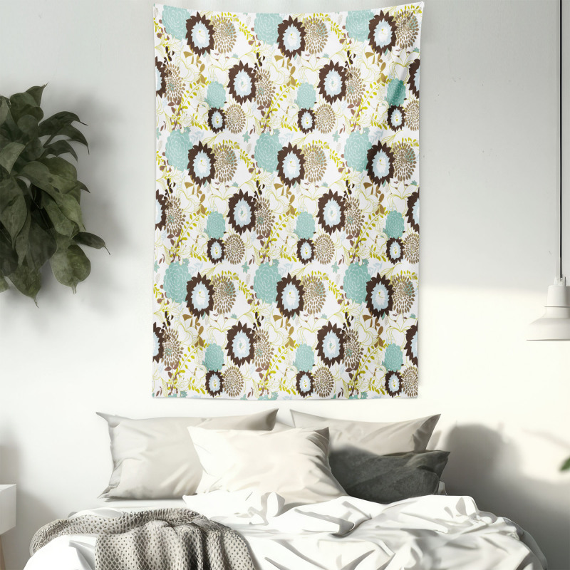 Abstract Ornate Flower Tapestry