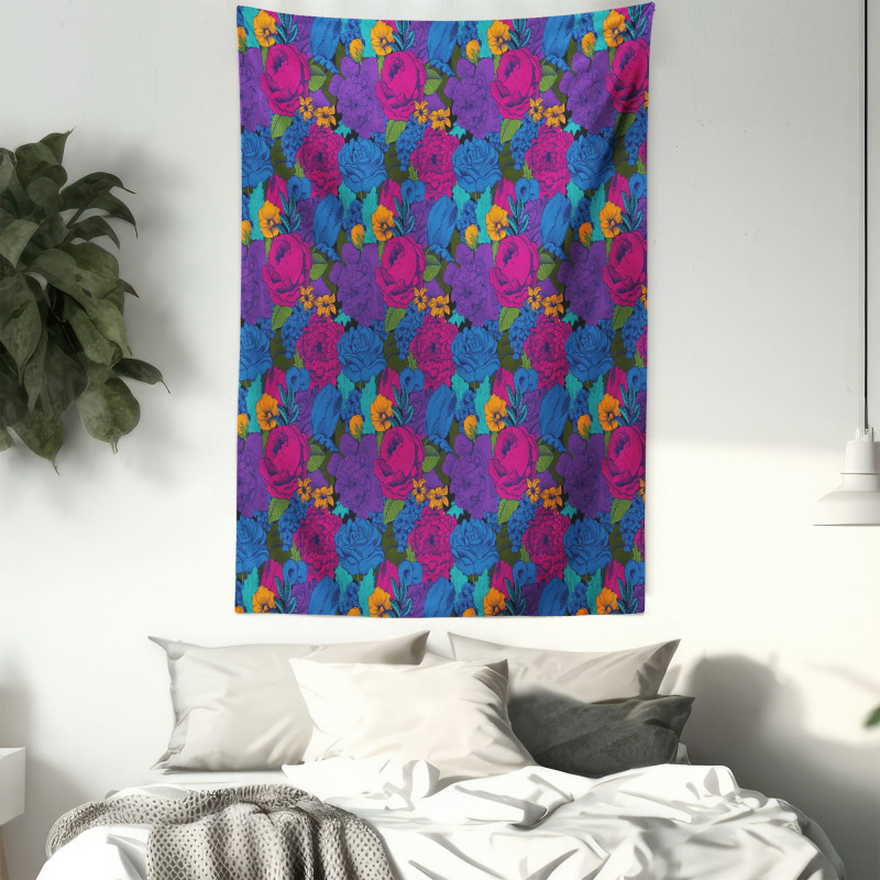 Vintage Lush Bouquet Tapestry
