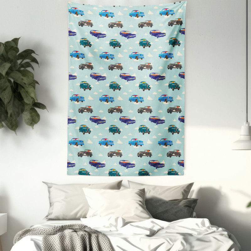 Abstarct Design Retro Ride Tapestry