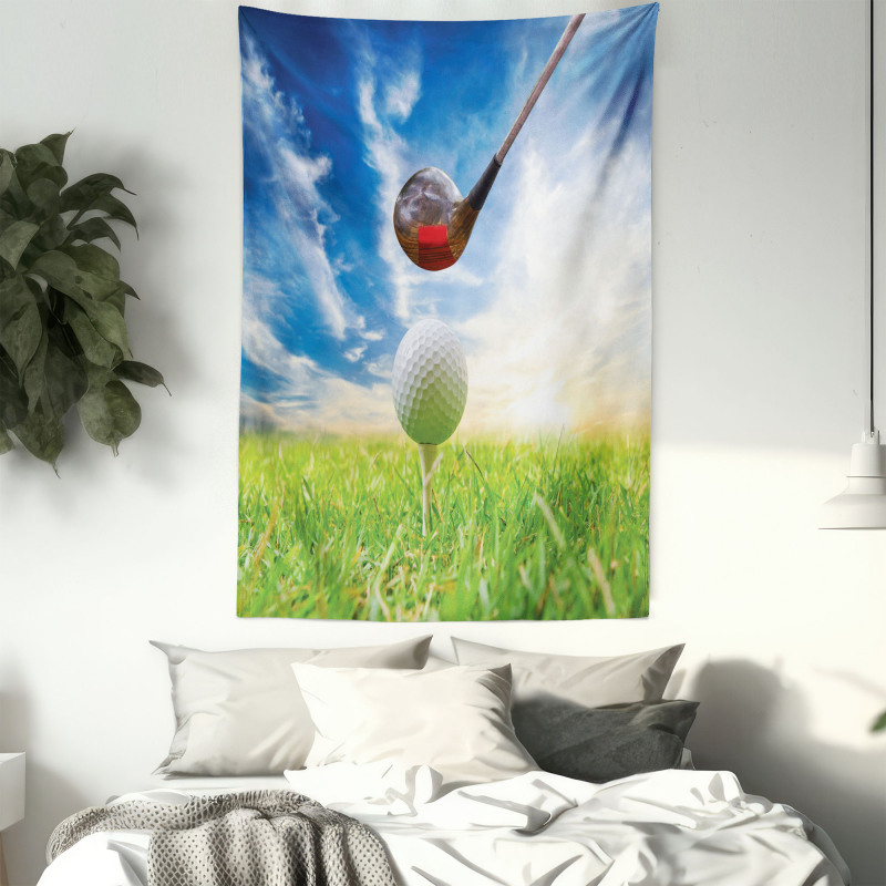 Golf Club and Ball Tapestry