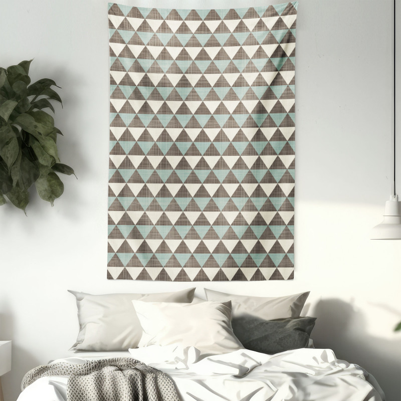 Cubism Triangles Tapestry