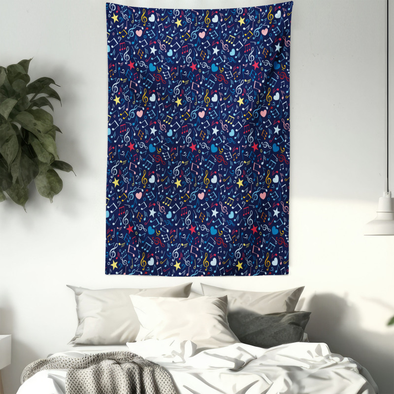 Rhythm in My Heart Design Tapestry